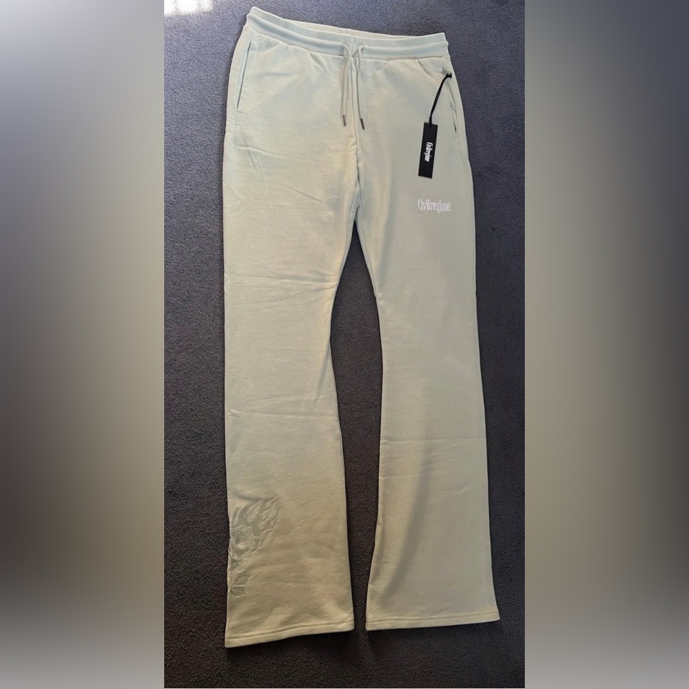 Civil Regime flared Light Green Sweatpants